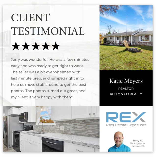⭐⭐⭐⭐⭐ Jerry is wonderful!
Thank you Katie Meyers for your 5 star review!
.
#realestateexposuresphotographer #rexsquad #5StarReview #satisfiedcustomer
